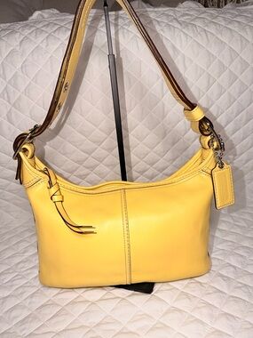 Coach Yellow Leather Shoulder Bag